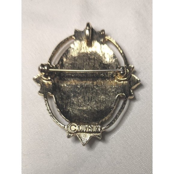 Vintage 1977 Stunning Sarah Coventry Rose Marie Brooch Pendant Framed Roses - Picture 4 of 6